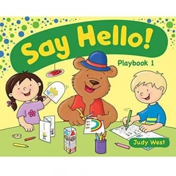 SAY HELLO 1 PLAYBOOK - Libro de actividades educativo, incluye ejercicios interactivos, material para aprender vocabulario básico, diseñado para niños en etapa preescolar, formato encuadernado con cierre de velcro (Klett), ilustr