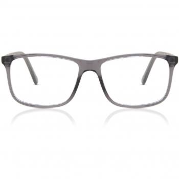 Men's Rectangle Full Rim Transparent Plastic Prescription Glasses - Blue Light Blocking - SmartBuy Collection