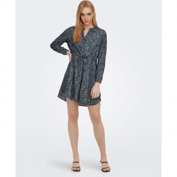 Only - Vestido corto fluido de manga larga