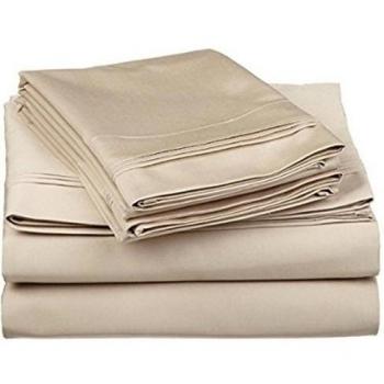 500 hilos 1 pc Sábana ajustable ---Color sólido rey 100% algodón egipcio Extra profundo bolsillo