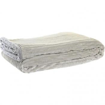 Manta DKD Home Decor 150 x 200 x 2 cm Beige Gris claro Montaña