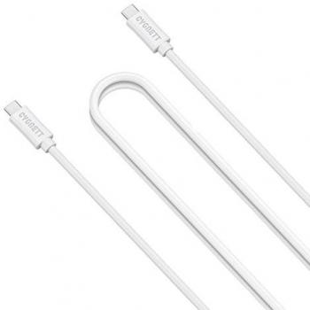 Cable USB-C 3.1 Gen Cygnett Source Lightspeed de 2m, Blanco - Compatible con Apple, Conectores Macho a Macho en PVC