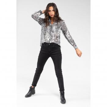 Deeluxe Lydie Women's Shirt - Black Print XS