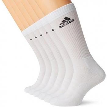 adidas 3S Per Cr Hc 6P Calcetines, Unisex adulto, Blanco / Negro, 47-50