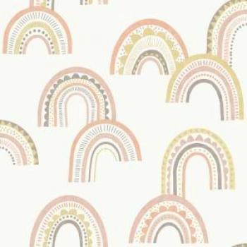 Holden Decor Boho Rainbow Blush & Orange Non-Pasted Wallpaper - 10.05m x 53cm (Covers 56 sq. ft.)