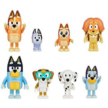 Set de Figuras Bluey y Familia 8 Piezas