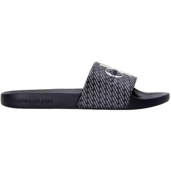 Calvin Klein - Chanclas Slide Aop Negro para Hombre