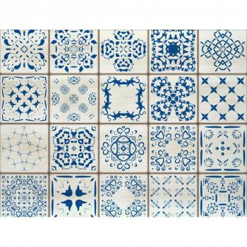 Decowood DCW05 Cabecero 'Hidráulico I' , Madera, Blanco Estampado, 105x3x80 cm