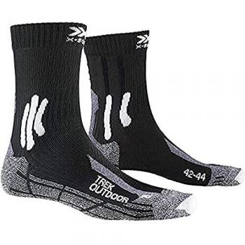 X-Bionic Trek Outdoor Calcetín Térmico, Hombre, Negro, 39-41