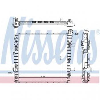 Radiador de refrigeración del motor NISSENS 62626A