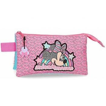 Disney Estuche Minnie Pink Vibes Tres Compartimentos Rosa