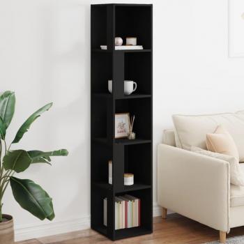 Armario angular negro de conglomerado 33x33x164,5 cm
