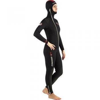 Cressi Diver Traje, Mujeres, Negro/Rojo, XS/1