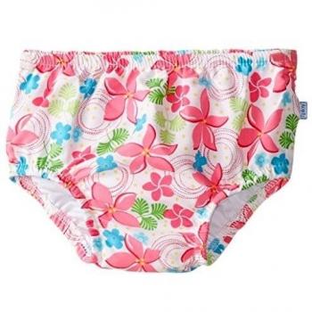 Juego de Ultimate Clásicos Ruffle Snap Swim Nappy Couche Bath volante con botón unisex blanca Frangipani 6 Meses