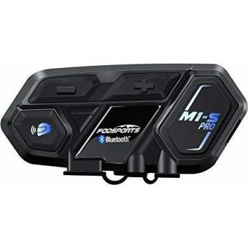 Intercom Moto Casco Bluetooth, Fodsports M1S Pro 2000M 8 Riders Group Moto Casco Sistema de comunicación inalámbrico Auriculares Interphone