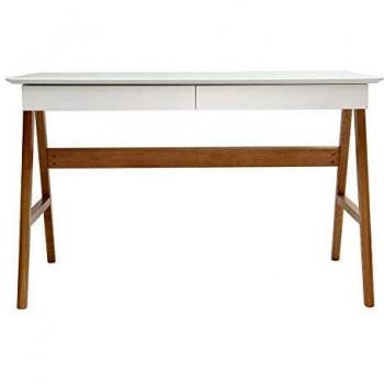 Escritorio diseño blanco y madera Brook