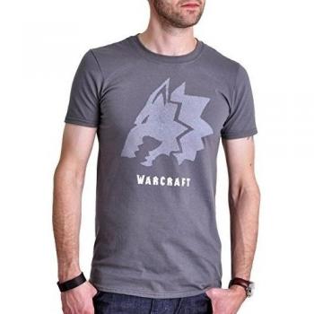 Warcraft camiseta de la película Lobo Gélido con estampado en la nuca algodón color gris - S