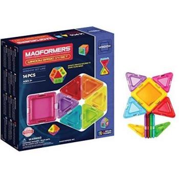 Magformers - Window Basic, Set de 14 Piezas magnéticas