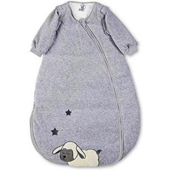 Sterntaler Saco de dormir de la oveja Stanley, Mangas amovibles, Regulación de calor, Cremallera, talla: 70, Color: Gris/Azul