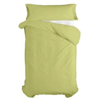Juego de Funda Nórdica HappyFriday Basic Kids Verde 2 Piezas 100% Algodón Cama de 80