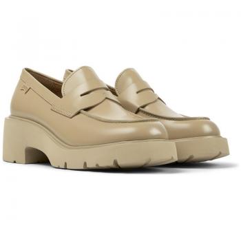 CAMPER Milah Loafers for Women - Beige, Size 41, Smooth Leather