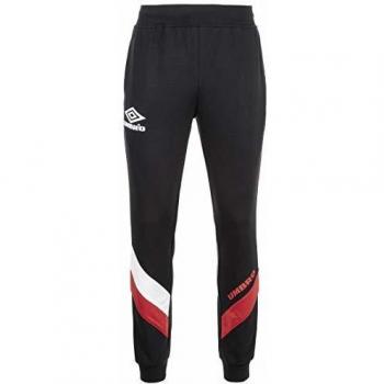 Umbro Sector Jogpant Pantalón Deportivo, Negro,Rojo, Blanco, XS para Hombre