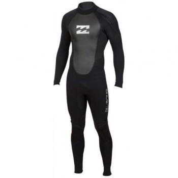 Billabong Intruder 5 x 4 BZ hombres manga larga traje corto, hombre, color Negro - negro, tamaño mediano