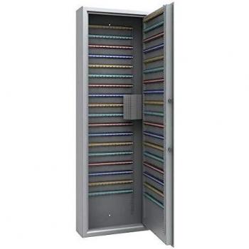 Caja fuerte para llaves, color gris claro, con estantes ajustables, 540 ganchos, dimensiones HxBxT 1850 x 600 x 200 mm