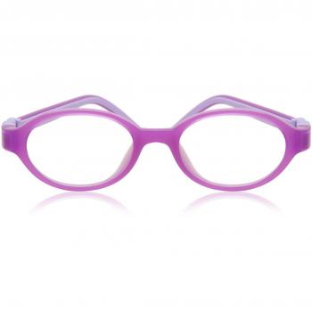 SmartBuy Kids Oval Full Rim Plastic Prescription Glasses - Purple, Size 42, Blue Light Block Available, Free Lenses