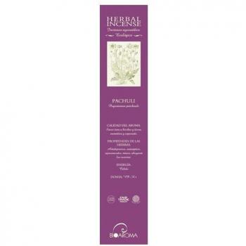 Bioaroma Incienso de Pachulí Certificado - 12 Varillas Ayurvédicas y 100% Naturales