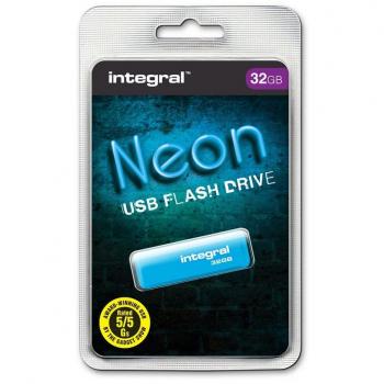 Integral Pen drive Memoria USB 2.0 de 32 GB Neón