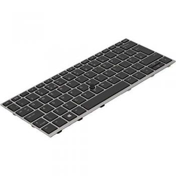 Teclado de repuesto HP DualPoint retroiluminado para laptops EliteBook 830 G5 y 836 G5, con Stick Point, color negro, tipo UK