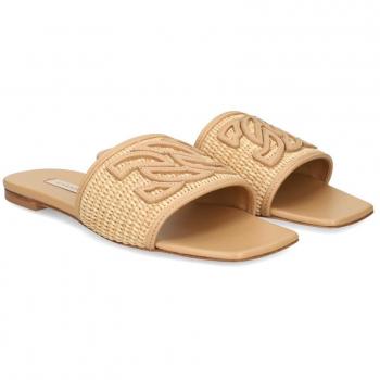 Casadei Stylish Summer Sandals for Women, Beige, Size: 7 US / Size: 4 UK