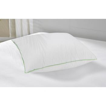 Almohada Deluxe de Plumón y Pluma (70% Plumón) - Doble Funda de Algodón Antiácaros, Firmeza Media/Alta