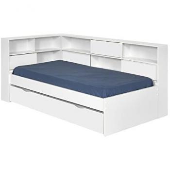 Cama Nido Infantil Ecológica de Fibras Blancas 90x190 cm