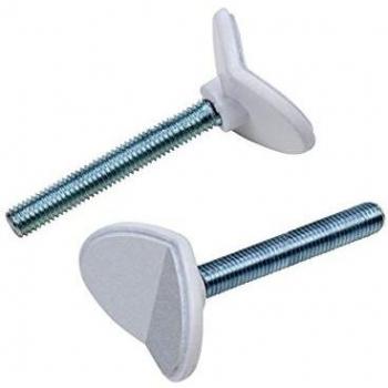 Safety 1st Tornillo Y Adaptador para barandillas, compatible con barrera de seguridad metálica Easy Close Metal y Auto Close, color Blanco, 2 unidades