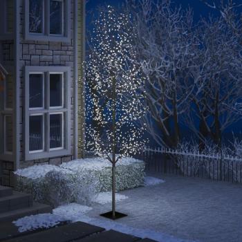 Árbol de Navidad 400 cm con 1200 LEDs blanco frío y flores de cerezo