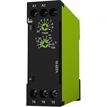 Tele Temporizador Monofuncional V2ZE10, 24-240V AC/DC, Intervalo de Tiempo: 0.05 s - 100 h, 1 Contacto SPDT