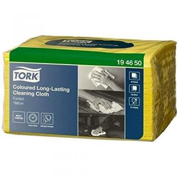 Tork 194650 - Paquete de 40 paños de limpieza, color amarillo
