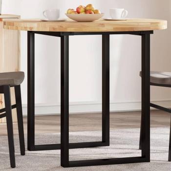 Tablero de mesa redondo madera maciza de acacia Ø90x4 cm Marrón