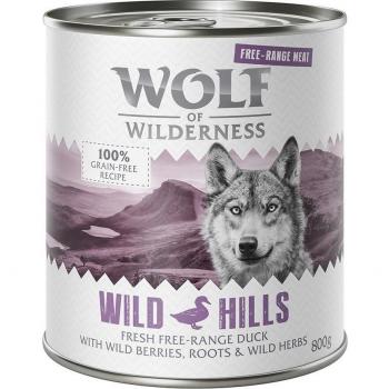 Wolf of Wilderness Free Range 24 x 800 g - Pack económico - Wild Hills - Free Range Pato