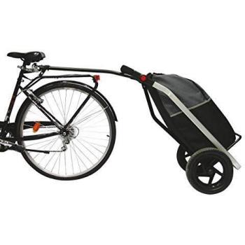 Remolque de Compras Original para Bicicleta 50L - Compatible con E-Bike, Capacidad Máxima 20 Kg, Noir y Gris