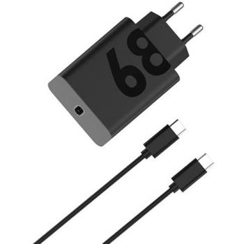 Cargador de Pared Motorola TurboPower 68W con Cable USB-C - Carga Rápida y Tecnología GaN