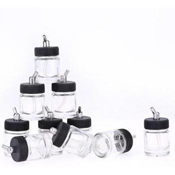 KKmoon 10PZAS Botellas de Vidrio de Aerógrafo Botella