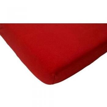 Jollein 518-527-00008 sábanas ajustables Jersey enclavamiento doble, 75 x 150 cm, rojo