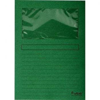 Subcarpetas Exacompta Forever con Ventana, 130 g/m², 22x31 cm, Color Verde, Paquete de 100