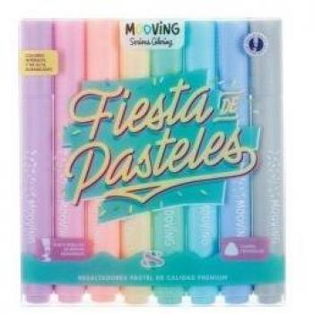 Resaltadores Pastel Fiesta x8