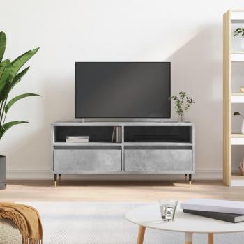 Mueble de TV madera contrachapada gris hormigón 100x34,5x44,5 cm Vidaxl