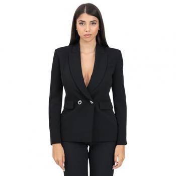 Pinko Women's Regular Fit Black Blazer 103890 A21H