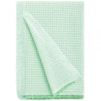 Plaid Multiusos Nido de Abeja 230x260 cm Verde Menta - Funda para Sofá y Cama